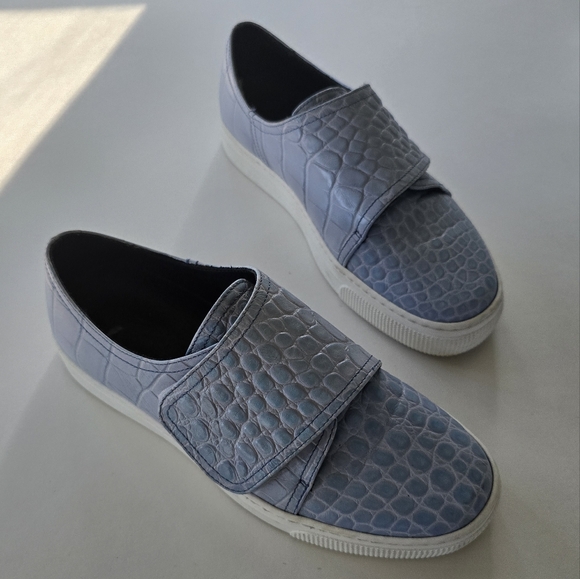 👟 ZCD Montreal Baby Blue Crocodile Trainers - Picture 4 of 12